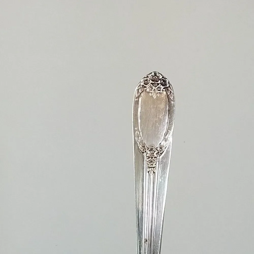 Rogers & Bro 1937 RAPTURE GARLAND Pattern Soup Spoon Reinforced Plate IS